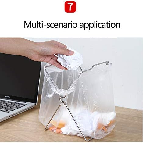 Home Kitchen Desktop Trash Bag Holder Folding Trash Bag Bracket Organizer Dishcloth Towel Rack Garbage Bag Rack