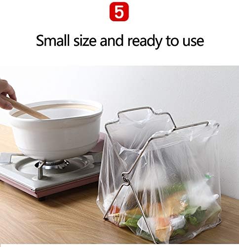 Home Kitchen Desktop Trash Bag Holder Folding Trash Bag Bracket Organizer Dishcloth Towel Rack Garbage Bag Rack