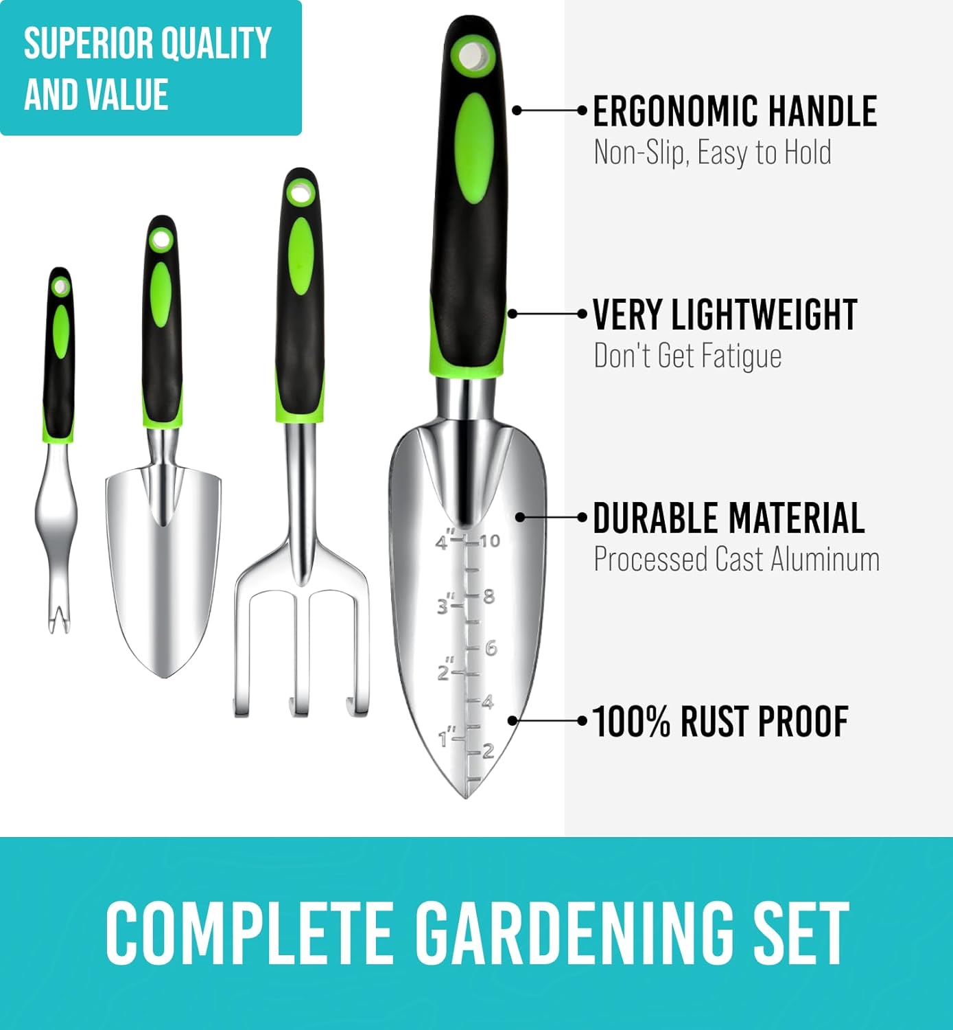 22-Piece Garden Tool Set – Heavy Duty, Rust-Resistant – Gardening Gifts for Women, Men & Families