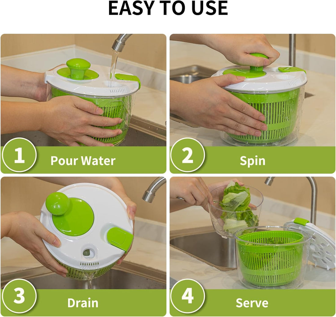 Hot Sale Dropshipping Kitchen Accessories Quick Dry Design Manual Plastic Salad Fruit Spinner Dehydrated Vegetables