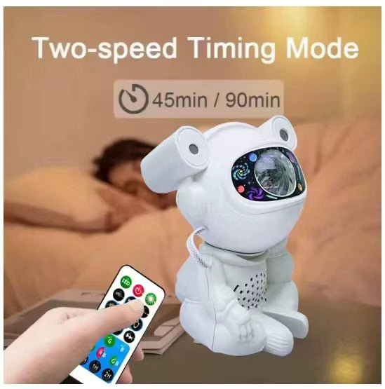 Aurora Starry Atmosphere Astronaut Bluetooth Music Projector Night Light - Cosmic LED Lamp with Sound"