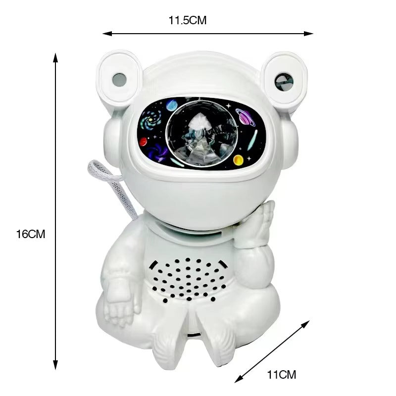 Aurora Starry Atmosphere Astronaut Bluetooth Music Projector Night Light - Cosmic LED Lamp with Sound"